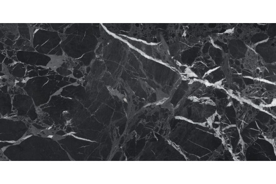 Керамогранит Simbel pitch мрамор черно-серый 120х60 Gresse