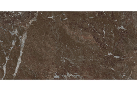 Керамогранит Simbel tobaco коричневый мрамор с белыми прожилками 120х60 Gresse