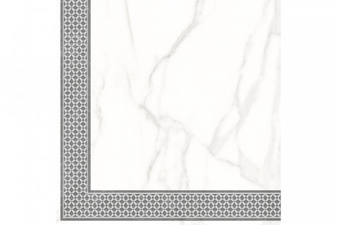 Керамогранит Каррара Нова 7346-0004 декор угол 45x45 от LB Ceramics - 1